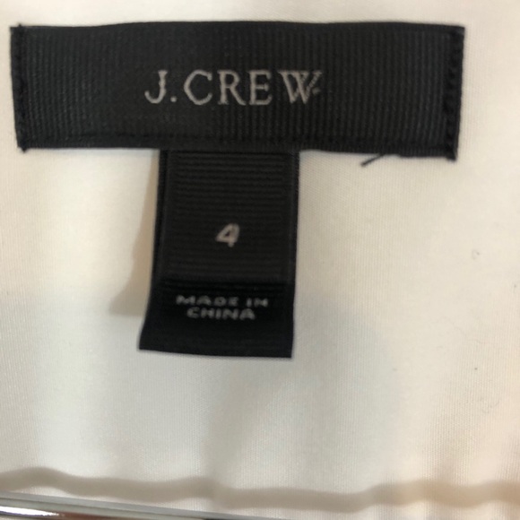 J Crew white tuxedo blousy pull over French cuffs - Picture 5 of 9